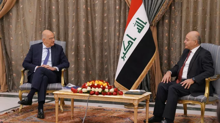 Στο Ιράκ ο Ν. Δένδιας - Συνάντηση με τον Πρόεδρο της χώρας