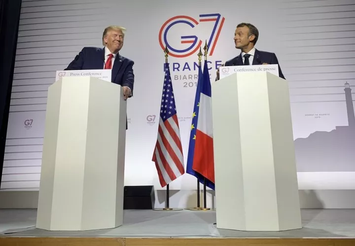 Σύγκλιση αλλά και διαφωνίες Τραμπ - Μακρόν στους G7